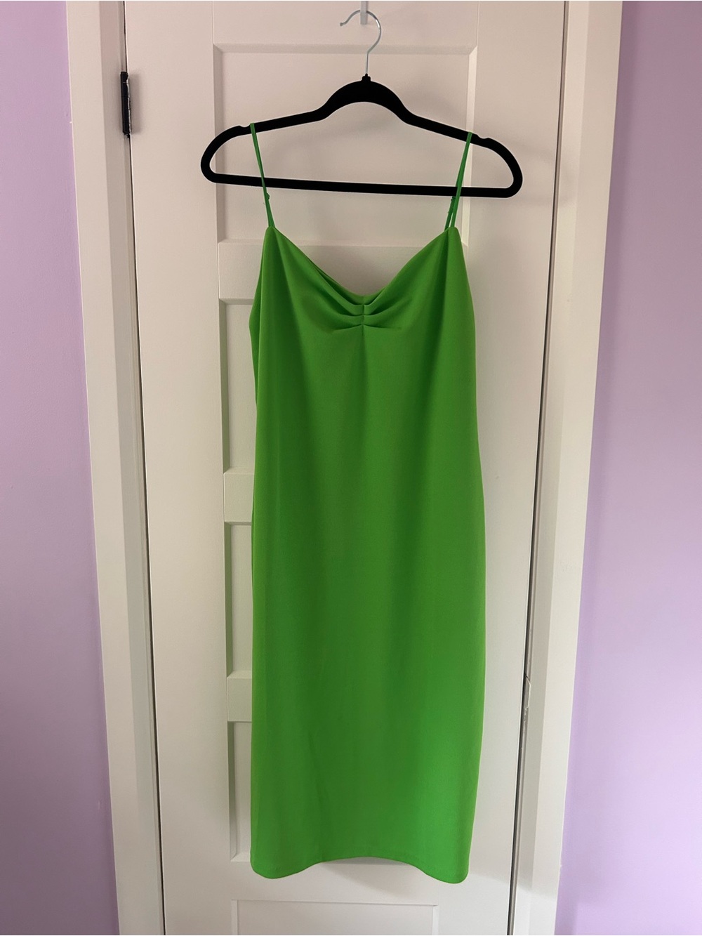 Zara Lime Green Slip Midi Dress